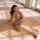 Flowing Crinkled Maxi Skirt image number null