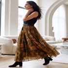 Flowing Crinkled Maxi Skirt image number 2
