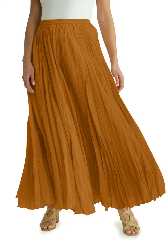 Flowing Crinkled Maxi Skirt image number 1