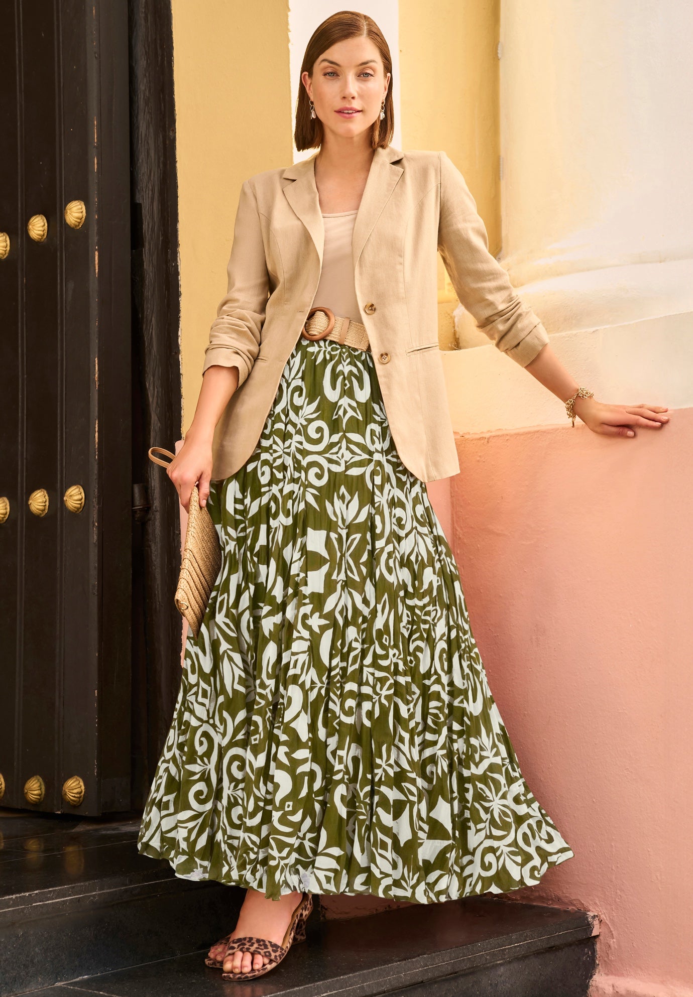 Flowing Crinkled Maxi Skirt image number 0