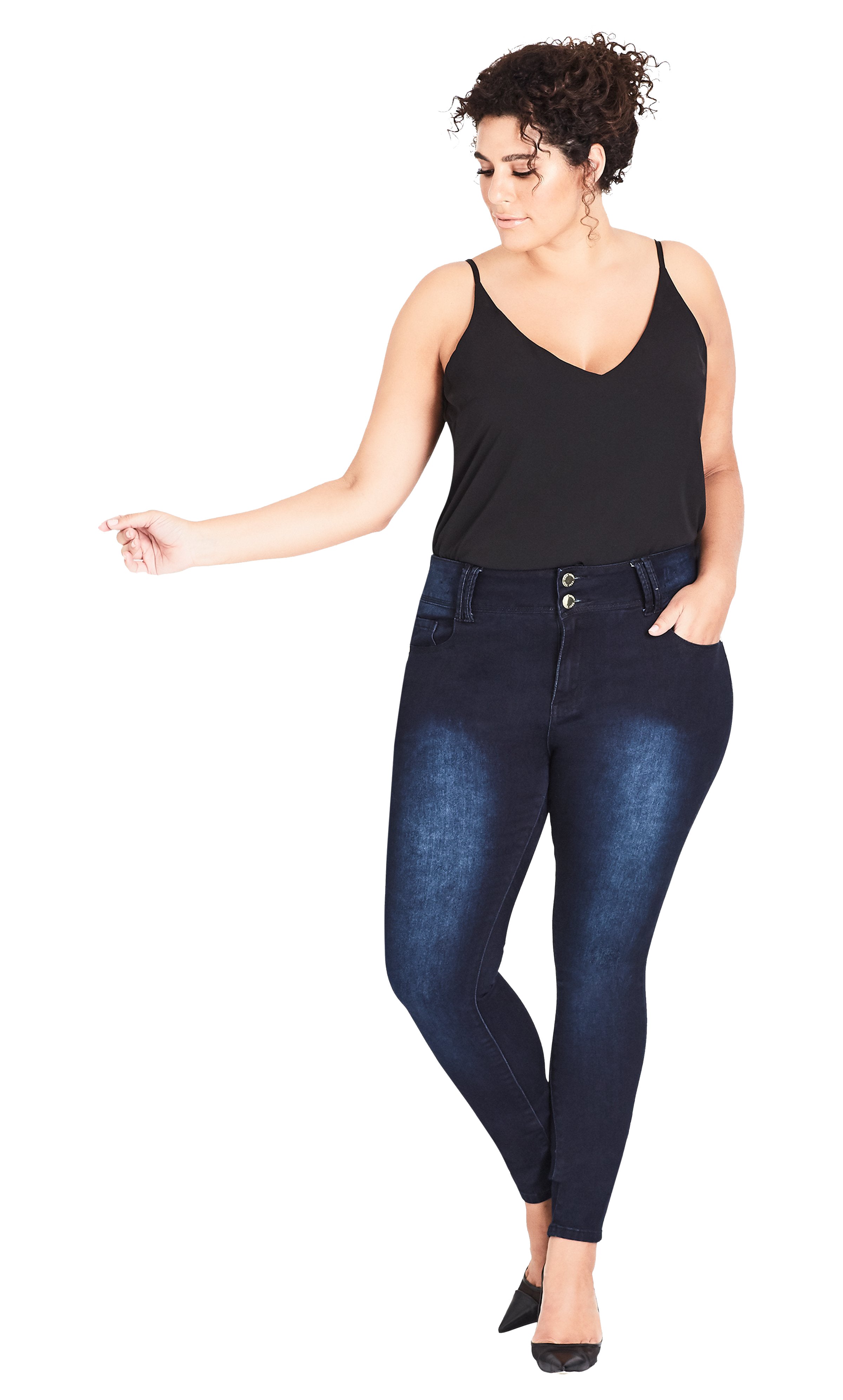 Asha Short Skinny Jean dark denim Dia Co - Main Image