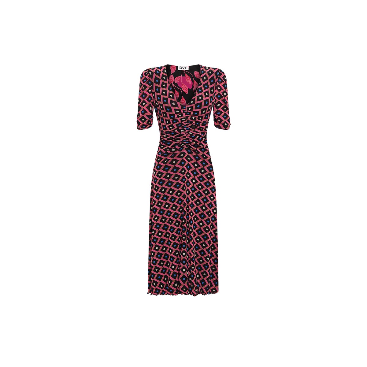 slim fit dress slacks Diane von Furstenberg Black Lace Fiorenza Fit & Flare Dress main image 0