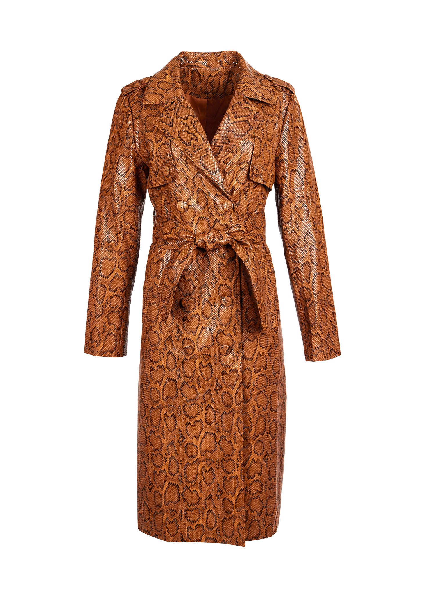 Snakeskin Trench Coat | Dia & Co