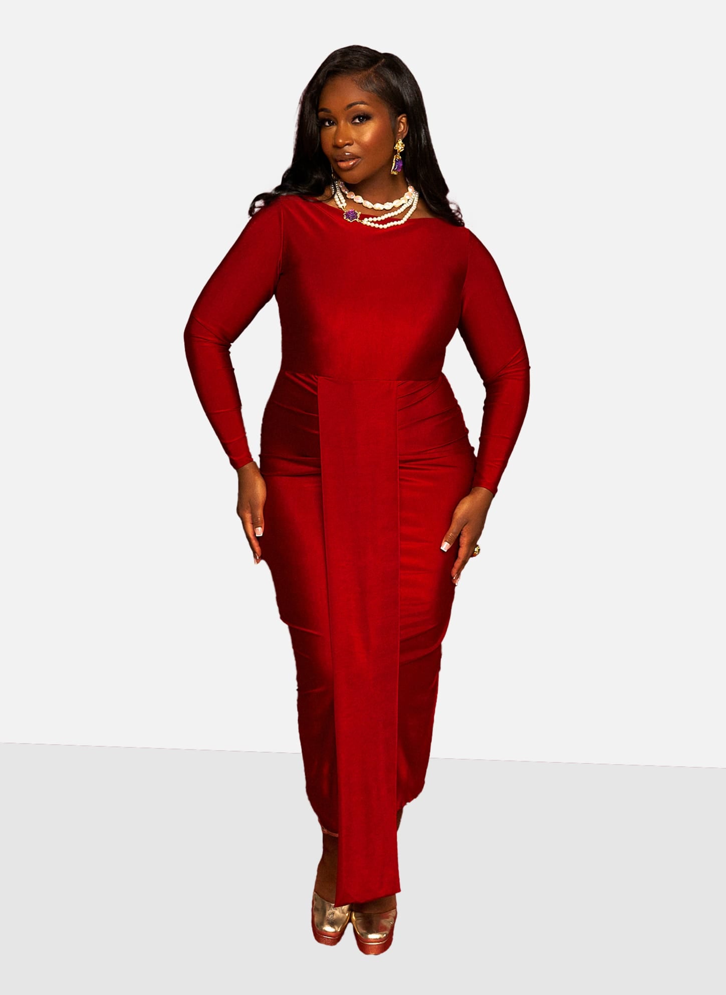 superdown nia bodycon dress Maxi Priority Yellow Blue African Women Color:Dune Solid color bodice