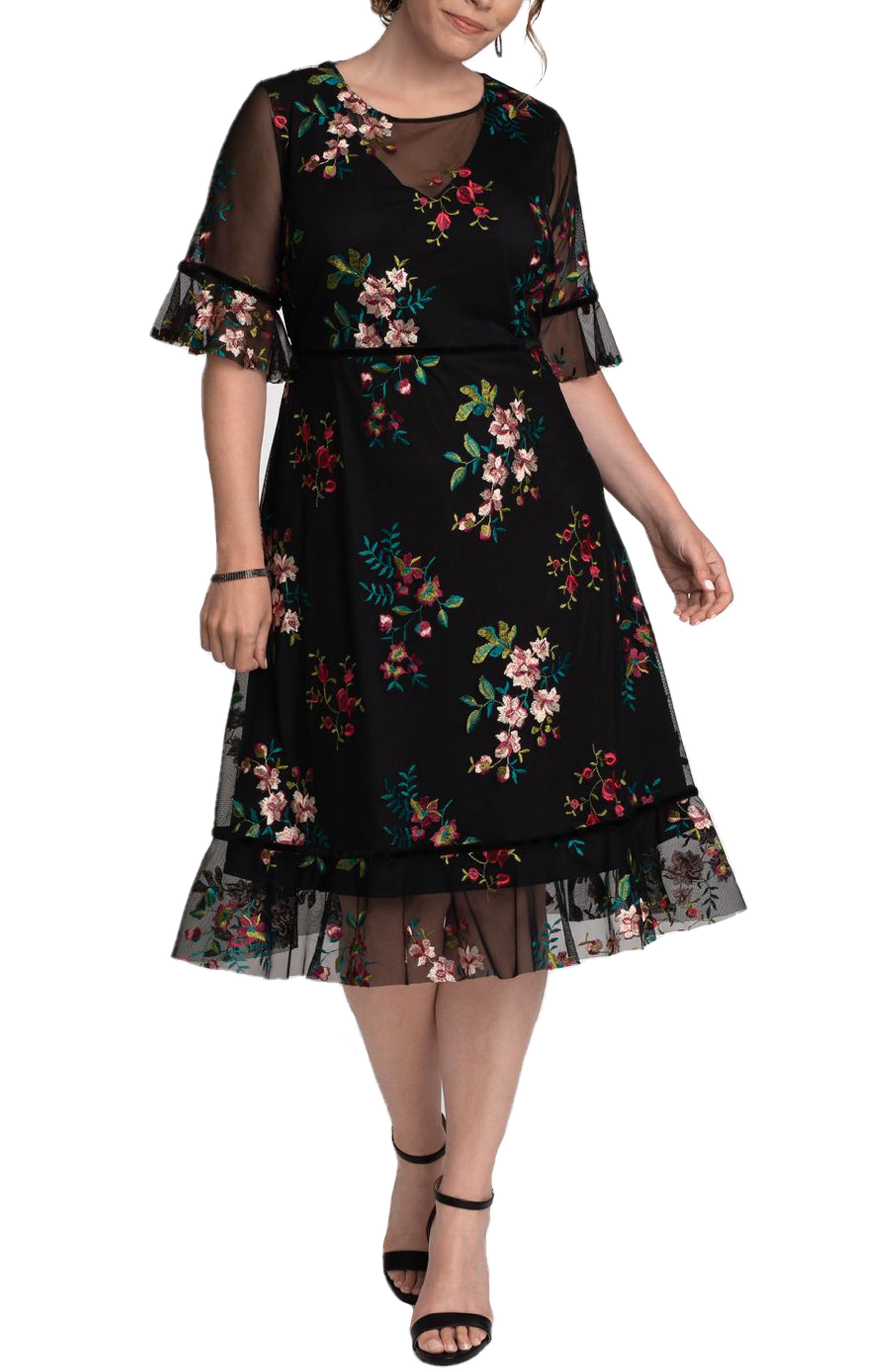 Wildflower Embroidered Dress | Dia & Co