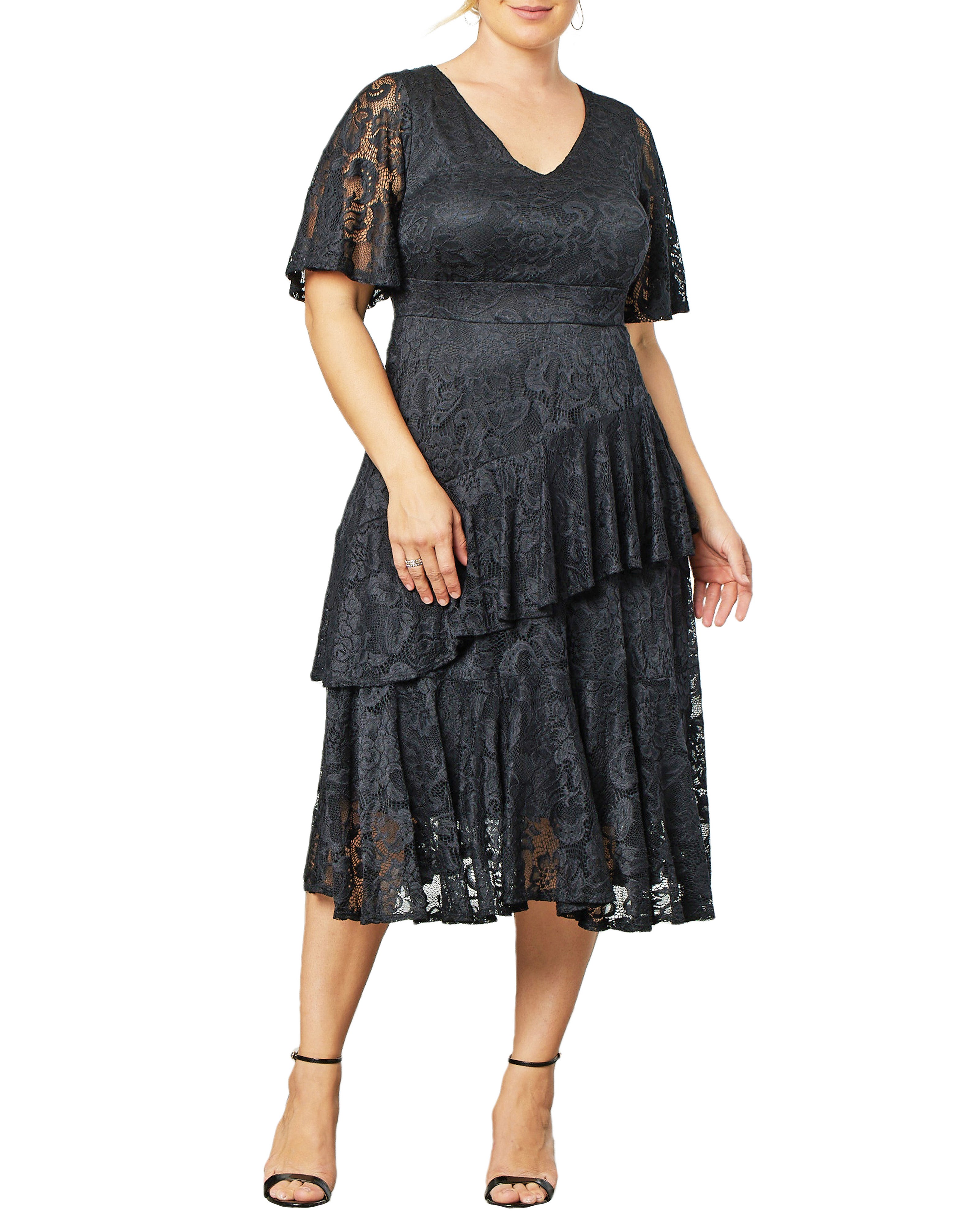 lace coctail dress Baltic Born Womens Clarisa Lace Midi Dress | Vintage Cream