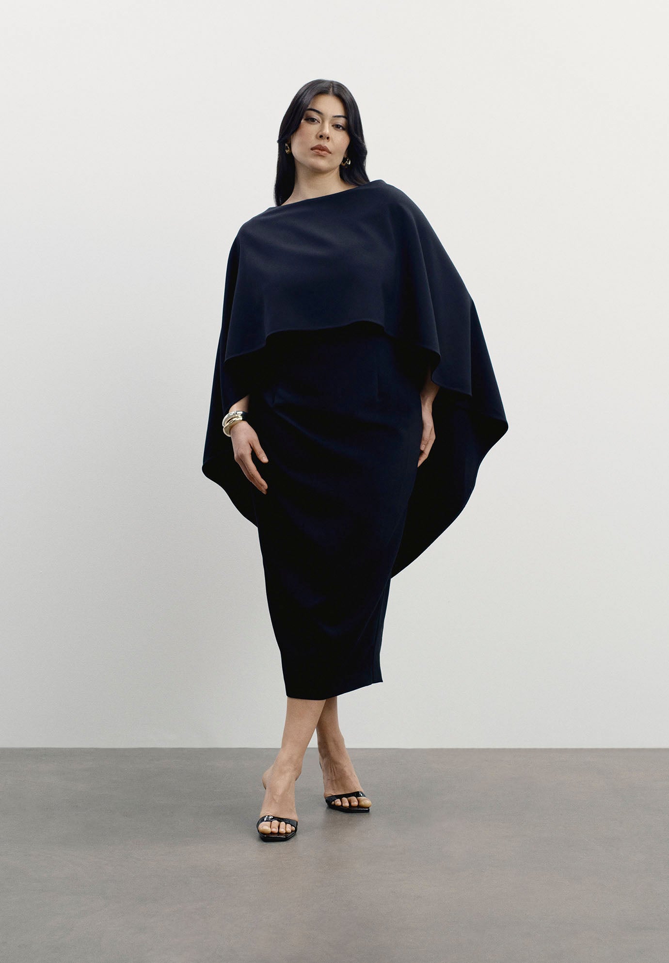 Structured Cape Dress