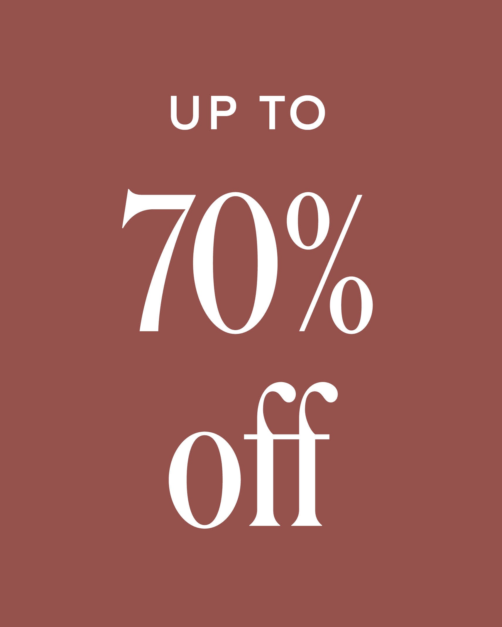 Up to 80% Off Sale